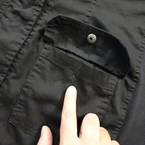 Hot Topic Military-Style Hooded Utility Jacket Women’s XL Black - Picture 7 of 11